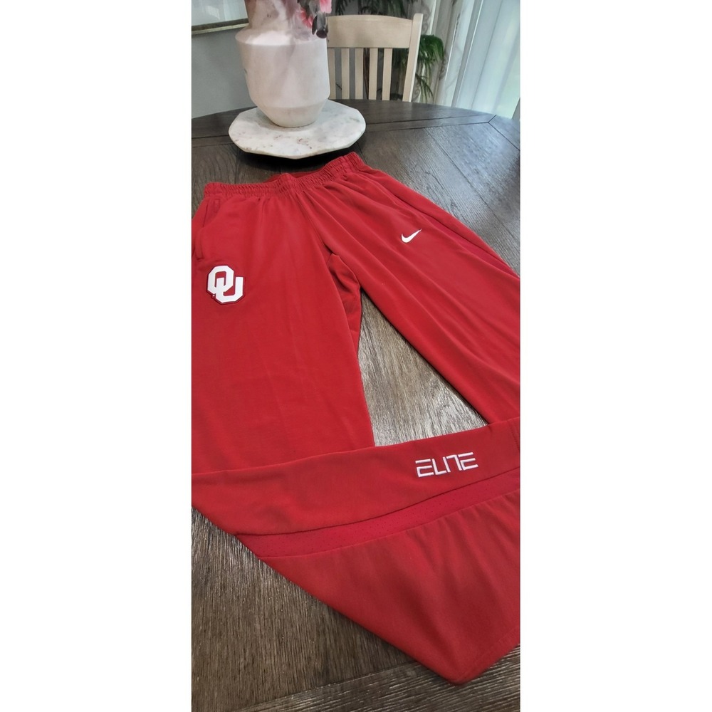 Oklahmoa Sooners OU Nike Elite Track Pants Vintage Men's Size Large Red - Picture 10 of 10